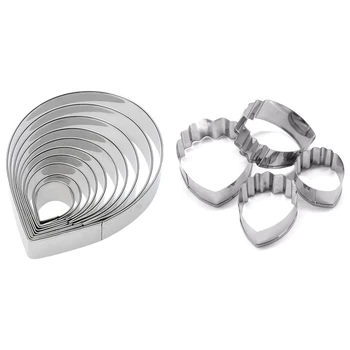 

4 Pcs Heart Cake Fondant Pastry Cutter Plunger Mold Bakeware Pastry Tools, 4Pcs Peony Flower & 10Pcs Rose Flower Petal