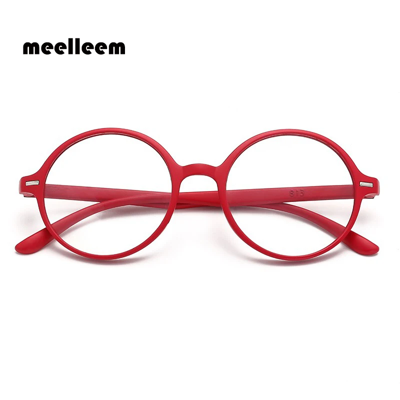 Для женщин мужские очки для чтения Сверхлегкий дальнозоркостью TR90 с круглым носком в ретро стиле для чтения очки при дальнозоркости, очки 1,0 1,5 2,0 2,5 3,0 3,5