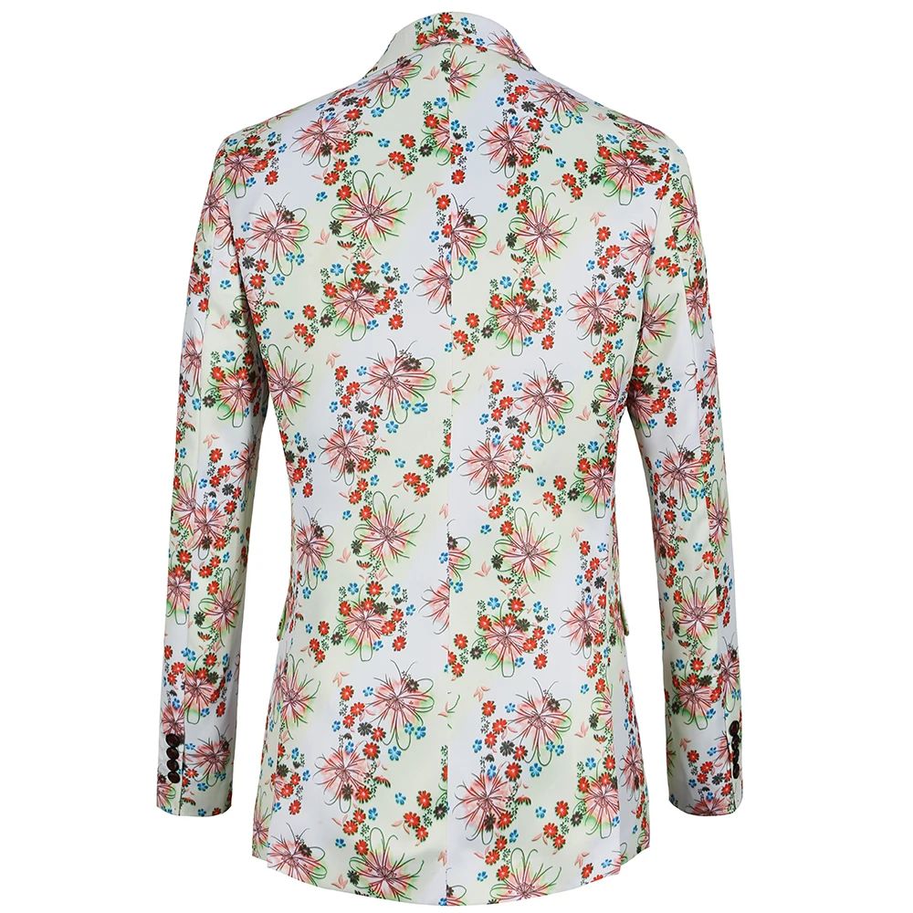 PAULKONTE Flower Print Slim Fit Men Suit Jacekts Leisure Suits Blazers Printing Flower Men Blazer Stage Costumes For Singers PAULKONTE Flower Print Slim Fit Men Suit Jacekts Leisure Suits Blazers Printing Flower Men Blazer Stage Costumes For Singers