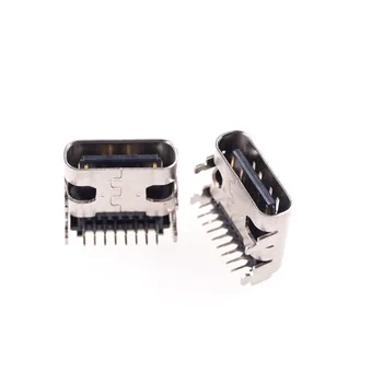 

5 pcs USB 3.1 Type C Connector 16 Pin Right Angle through Holes PCB Female Socket Type-C Receptacle