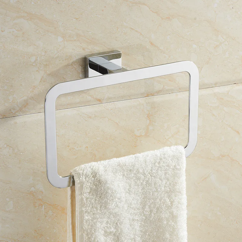 Кольца для полотенец Ванная комната настенный держатель для полотенец золото/хромированная стойка для полотенец рельс Строительство Аксессуары для ванной комнаты оборудование для ванной комнаты
