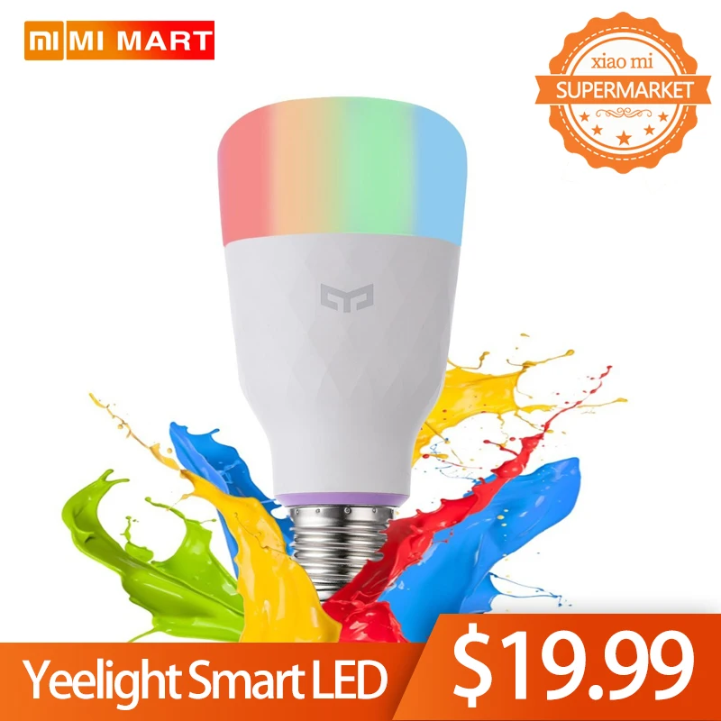 Умный светодиодный светильник Xiao mi Yeelight цветная 800 английская версия люменов 10 Вт