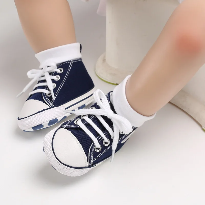 Baby Canvas Classic Sneakers Newborn Print Star Sports Baby Boys Girls First Walkers Shoes Infant Toddler Anti-slip Baby Shoes