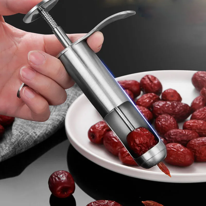 Jujube инструмент для удаления сердцевины Машинка для удаления косточек из вишни серебро кухня нержавеющая сталь Jujube вишня домашняя фруктовая сердцевина Инструменты для удаления барные принадлежности