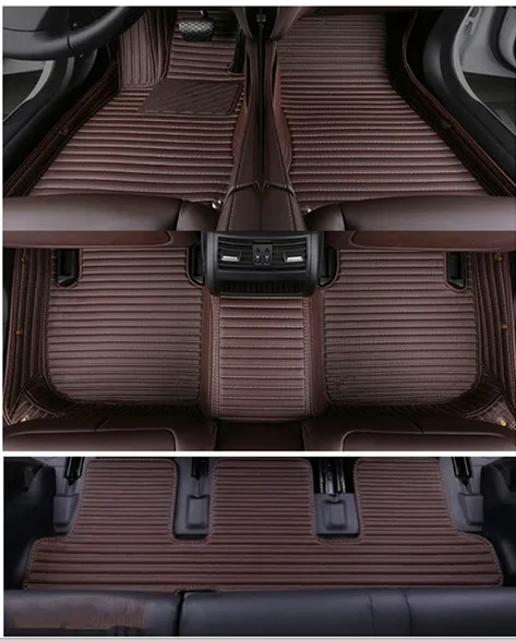 Специальные автомобильные коврики+ коврик на багажник для Volkswagen Multivan T5 7 мест-2003 водонепроницаемые коврики для автомобиля для Multivan 2008