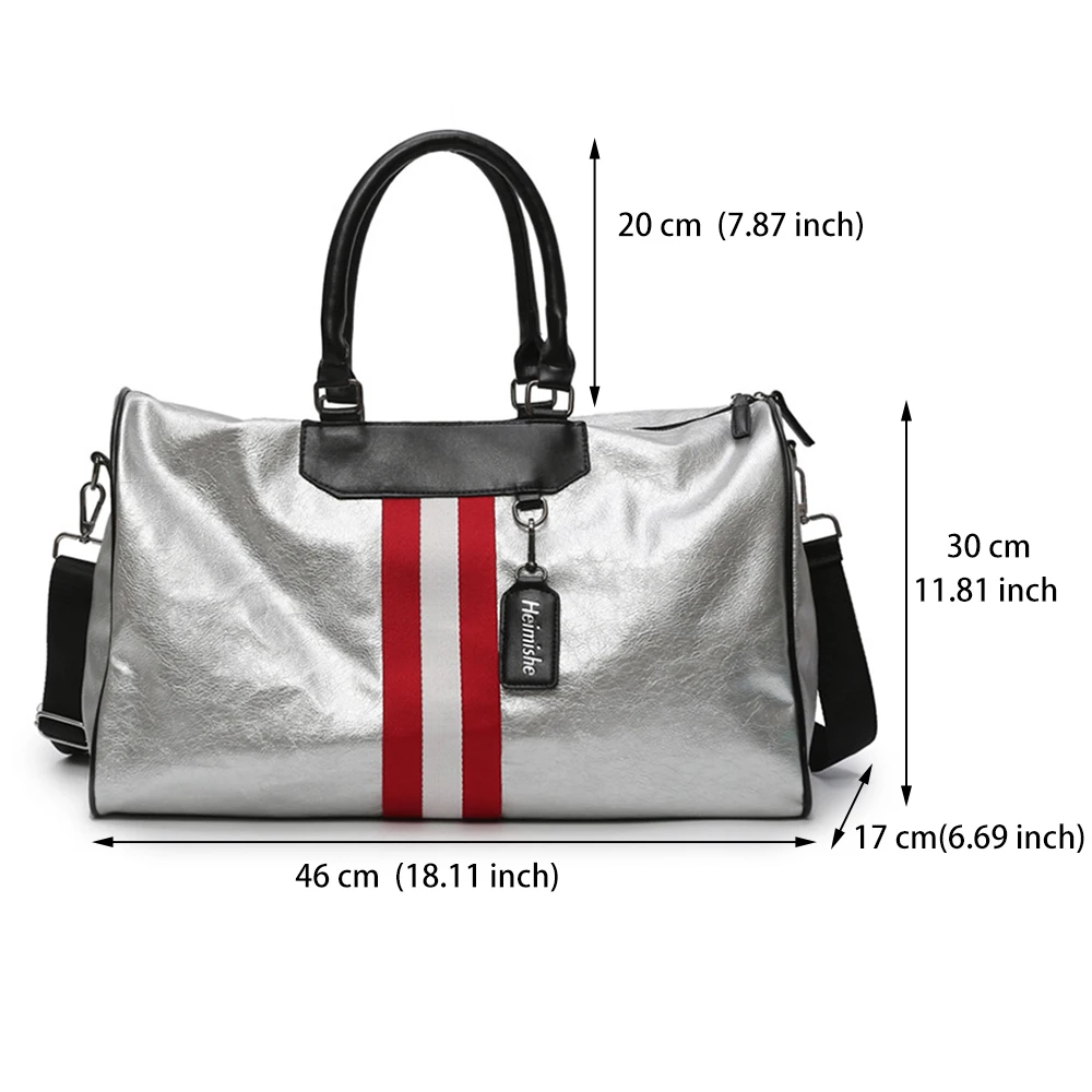 Short-distance Travel Bag Ladies Hand Luggage Bags Men's Korean Version of Soft PU Leather Large Capacity Waterproof Fitness