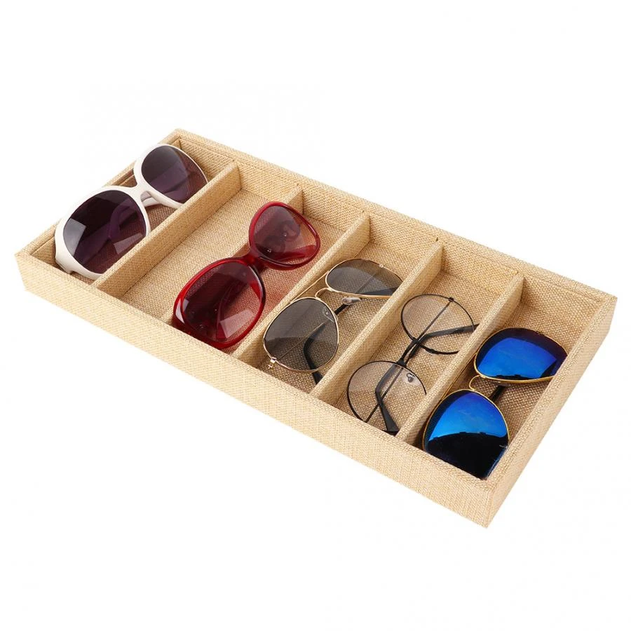 Glasses Storage Box 6 Grids Sunglasses Display Box Jewelery Display Organizer Tray Drawer Organizer For Home Container Storage Boxes Bins Aliexpress