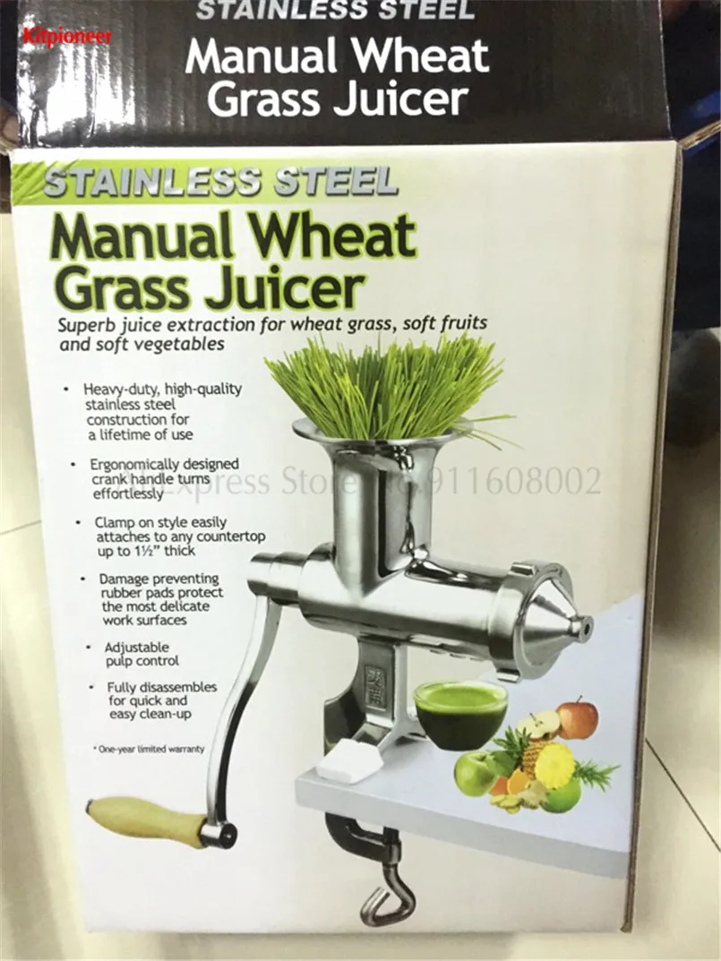 Upgraded Wheatgrass Juicer Hand Operation Stainless Steel Fruit Vegetable Squeezer Orange Juice Presser 5