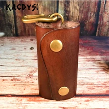 Новинка, ручная работа, винтажный, растительного дубления, коровья кожа, унисекс, автомобильный кошелек для ключей, качественный, мужской, держатель для ключей, чехол, поясная сумка, ключница