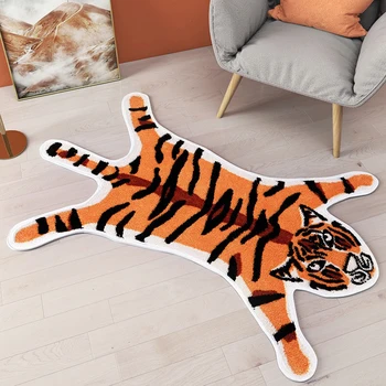 

fur rug Tiger-stamped mat Children's carpet bedroom decor area rug Bath mat non-slip tapetes mat kitchen rug absorbent