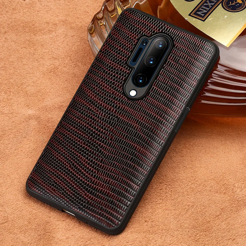 Оригинальный кожаный чехол для телефона с зернистой текстурой ящерицы Oneplus 8 Pro 8T