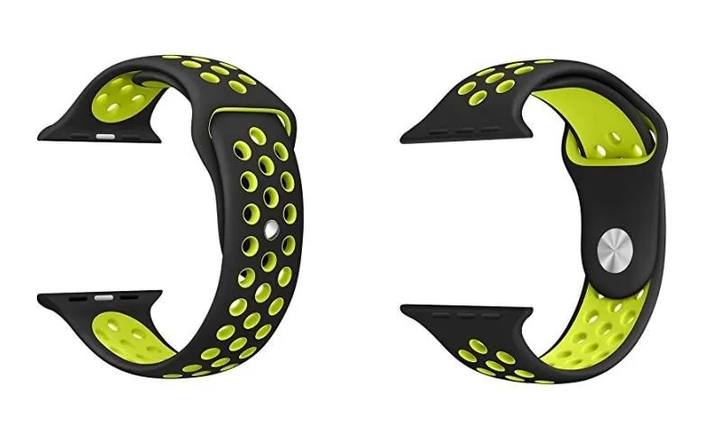 Для Apple Watch серии 1 2 3 4 ремешок 38/42 мм браслет Модный спортивный силиконовый ремешок для часов с воздухопроницаемым отверстием Замена