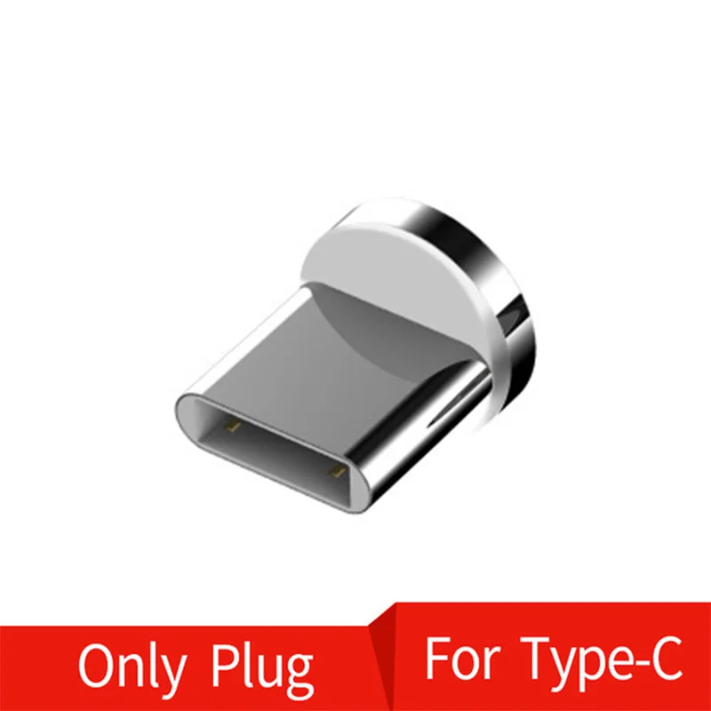Магнитный кабель 3A для быстрой зарядки 3,0 Micro USB зарядное устройство type C Быстрая зарядка для samsung S8 huawei iPhone магнитные телефонные кабели 1 м 2 м - Цвет: Only Plug For type c