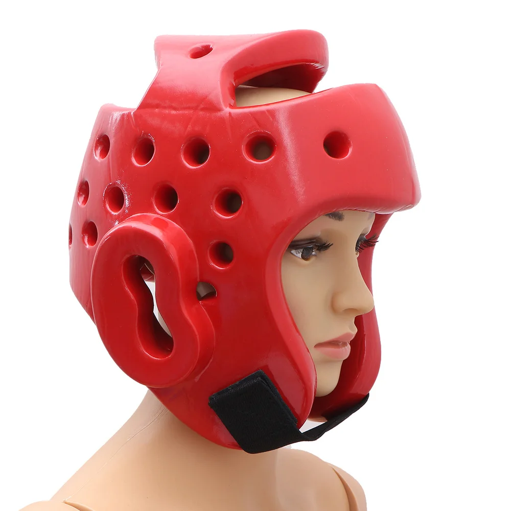 

Kids Sparring Headgear EVA Taekwondo Helmet Absorbant Kickboxing Player Air Vented Head Shield - Size XS (Red)