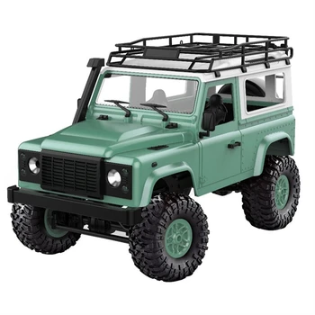 

Mn-90 1/12 2.4G 4Wd 15Km/H Rc Car With Front Led Light 2 Body Shell Rock Crawler Truck Rtr Toy Christmas Gift Kids Boys(Green)