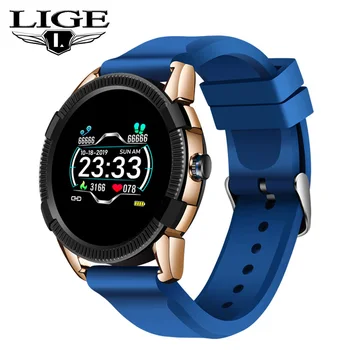 

LIGE New Smart Watch Pedometer Sport Waterproof Smartwatch Heart Rate Blood Pressure Monitor Function Call Reminder Alarm Clock