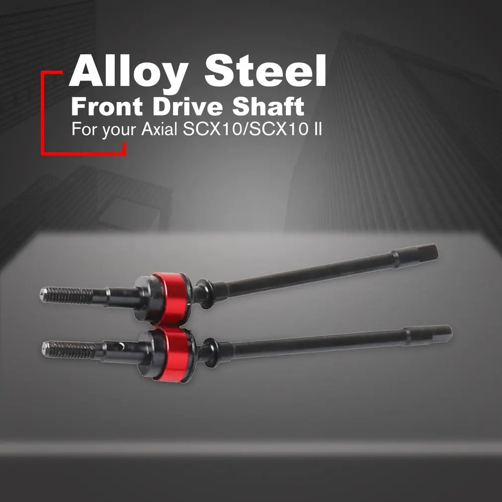 

2PCS Hard Steel Front Axle CVD Drive Shaft for 1/10 Axial SCX10 Upgrade Option Parts Hop-Up 1 pair S87