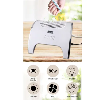 

Two-in-one intelligent manicure vacuuming phototherapy machine 36 LED beads 80W High Power Dry quickly and efficiently