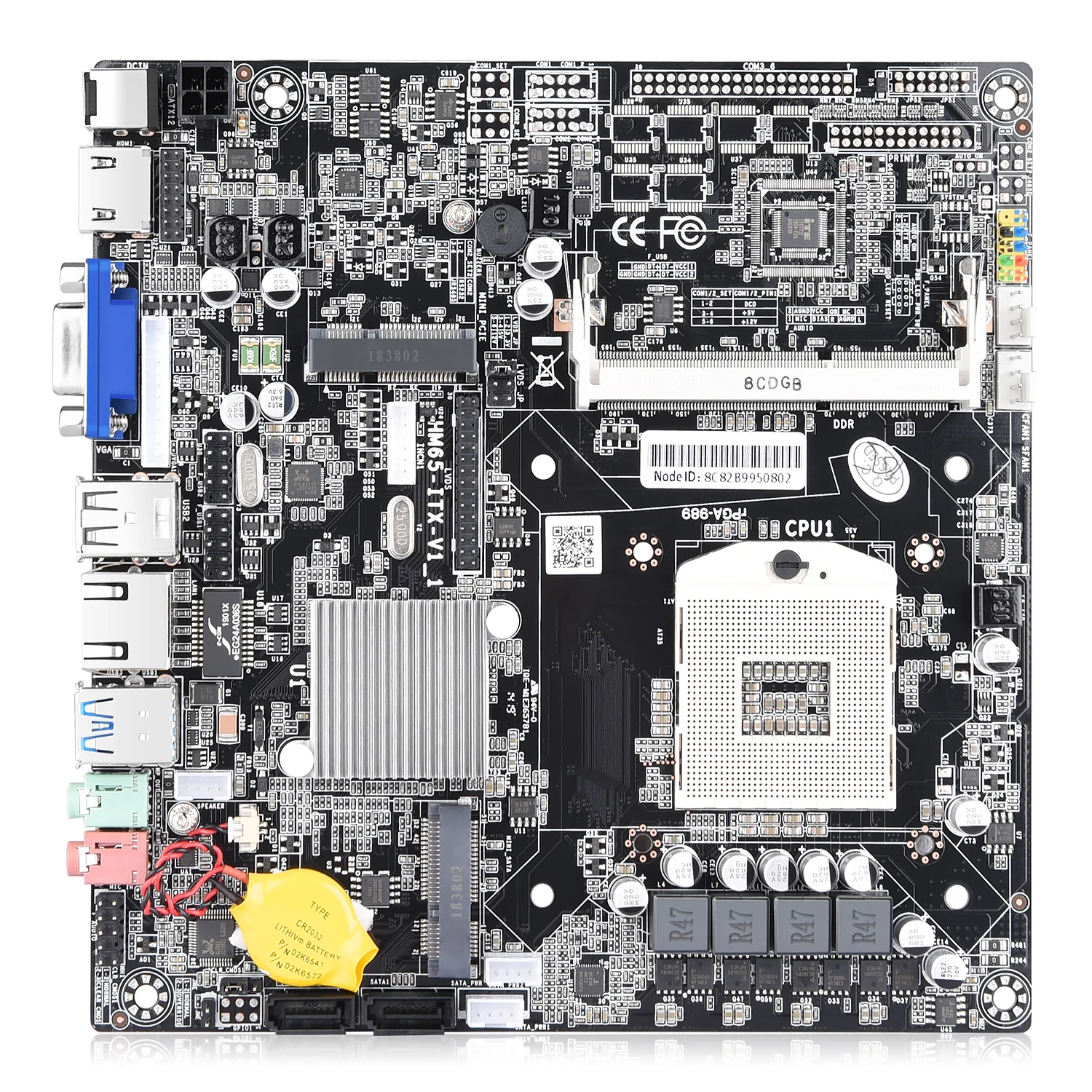 Набор микросхем intel® HM65 988 настольных компьютеров материнская плата мини ITX 989 для