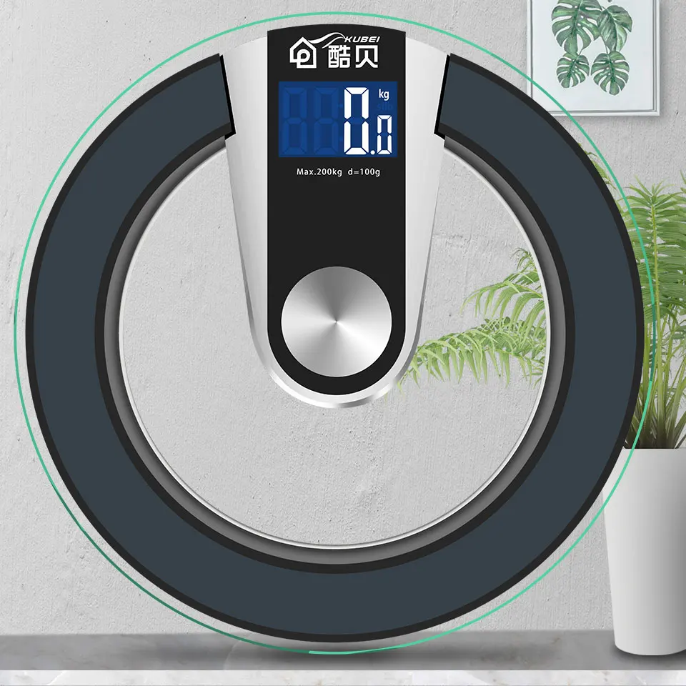 KUBEI Round Large Size Large Screen Electronic Scale 200kg Weight Scale High Precision Precision Balance Household Weight Scale - Цвет: AR-196
