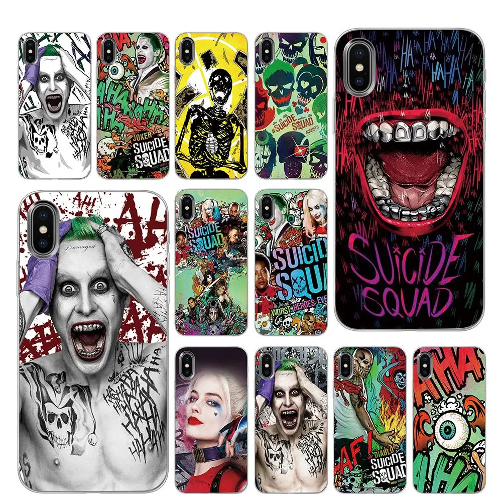 

suicide squad Silicone Phone Cases for iPhone 5 5S SE 6 6s 7 8 Plus X XS Max XR Back Cover