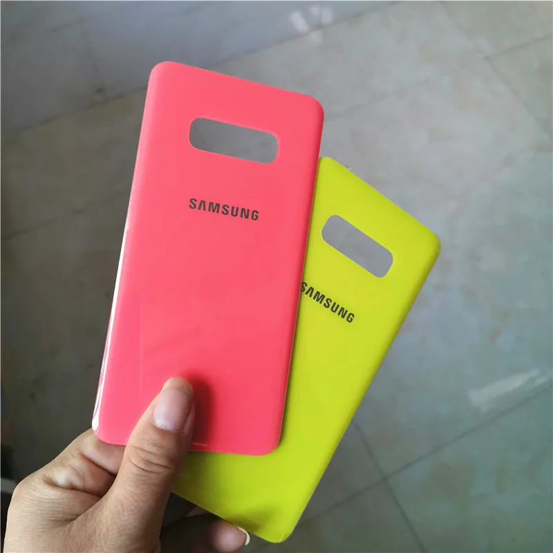 Чехол для samsung galaxy s10e s10 e, 3D стекло, чехол на заднюю панель, запасная защитная оболочка с клейкой наклейкой и логотипом