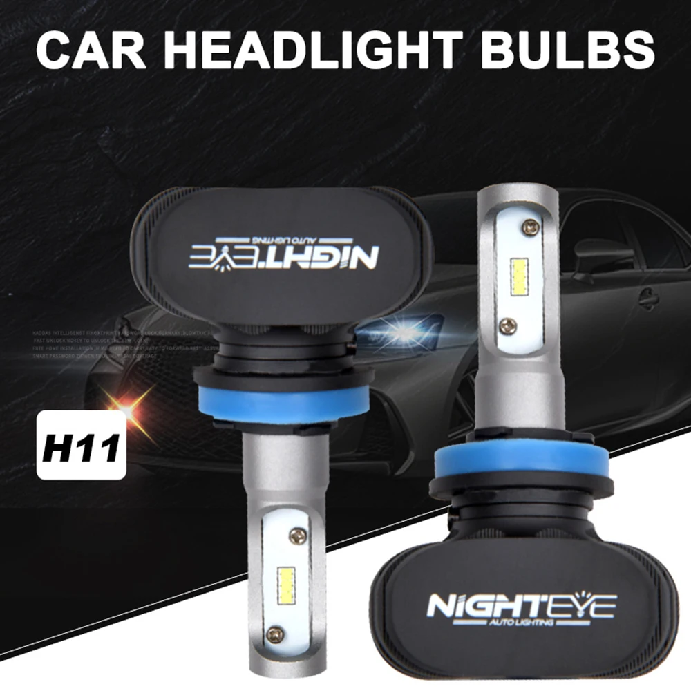 

Night Vision H11LED Lights Car Headlights 50W 8000LM 6500K Multifunction Light Bulbs for H4 H7 H11