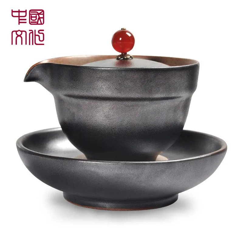 120cc японский ручной работы из керамики Gaiwan Ретро Gaiwan