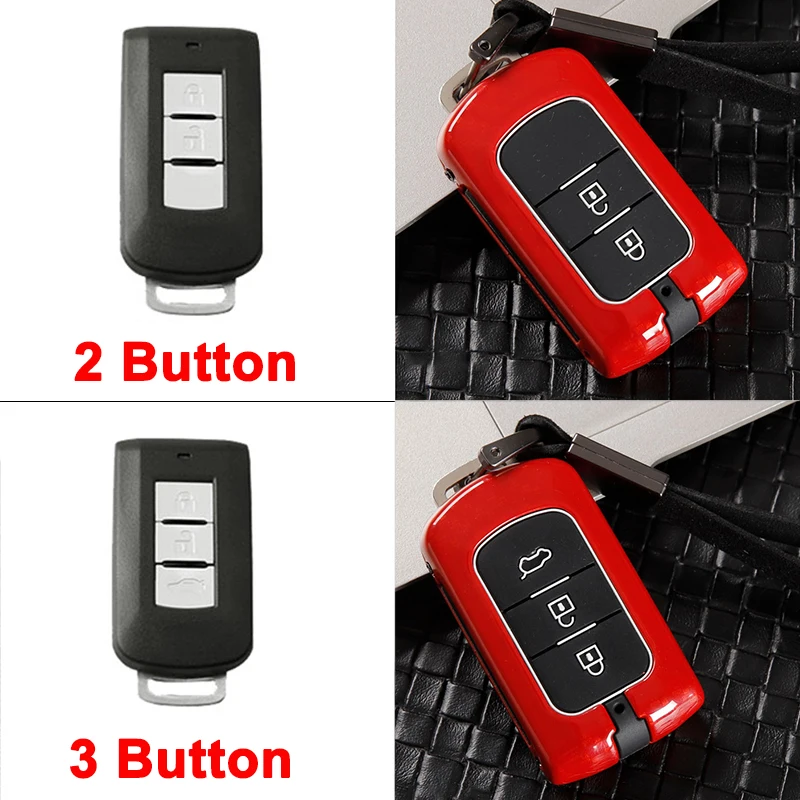 主图-New-hot-sale-Zinc-alloy-Silicone-car-key-case-cover-keychain-For-Mitsubishi-Outlander-2016-Lancer (1)