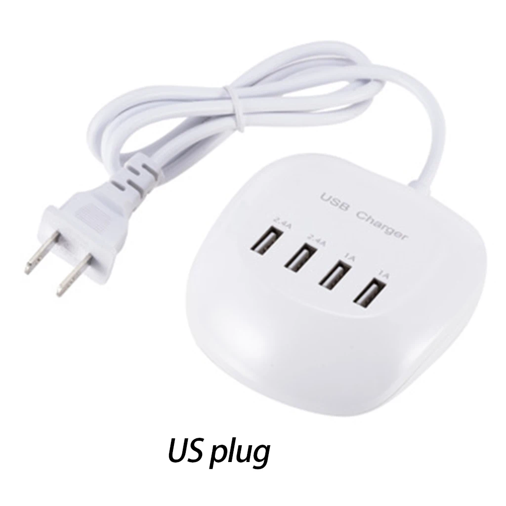 4-портовый usb-концентратор, настольное настенное зарядное устройство для телефона, быстрозарядная станция для путешествий, адаптер, 4 порта, зарядное устройство, возможность для путешествий - Тип штекера: US plug