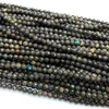 Veemake Black Opal DIY Natural Necklace Bracelets Earrings Ring Faceted Small Round Women's Beads For Jewelry Making 06764 4