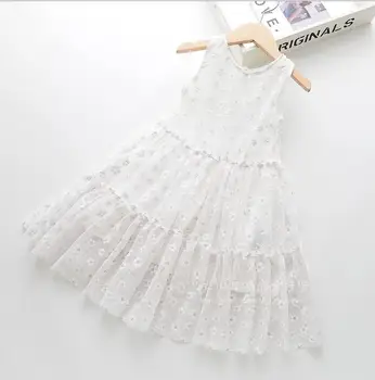 

flower girl wedding dress 2020 summer baby girls white princess dresses children clothes wholesale
