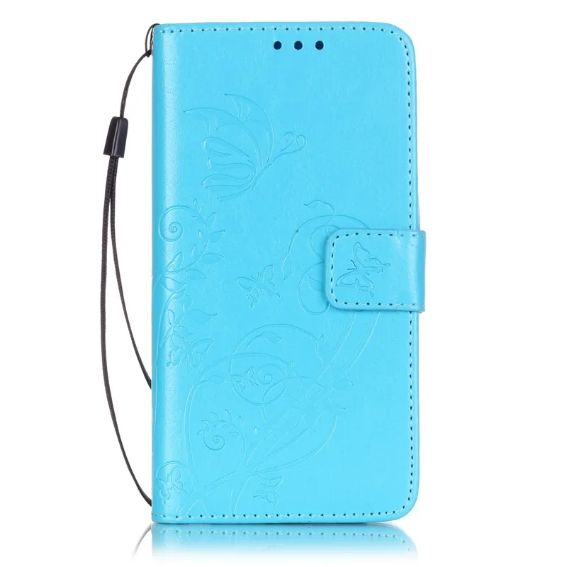 blue Ретро Бабочка Флип из искусственной кожи+ силиконовый чехол-кошелек для samsung Galaxy Grand Prime G530 G531H G531f G530h SM-G531f чехол для телефона - Цвет: blue