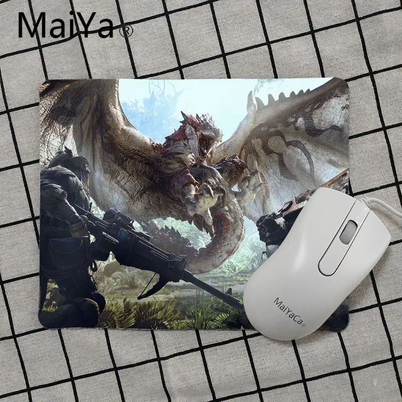 No Lock Edge18x22cm Maiya, высокое качество, игровой коврик для мыши Monster Hunter World,,, игровой коврик для мыши - Цвет: No Lock Edge18x22cm