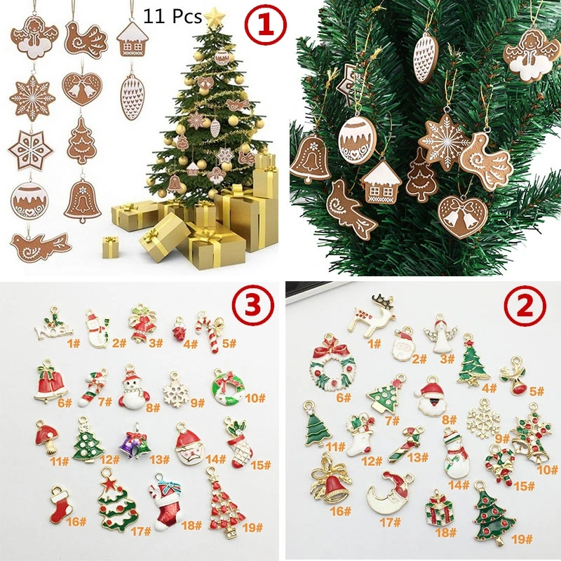 

19pcs Mixed Christmas Charms Set Jewellery Pendants Xmas Holiday Home DecHH6Yor