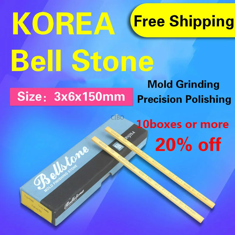 

20pcs/lot BellStone Sharpener Oil Stone mold Polishing hign grade VH polishing stone 3x6x150mm Free Shipping