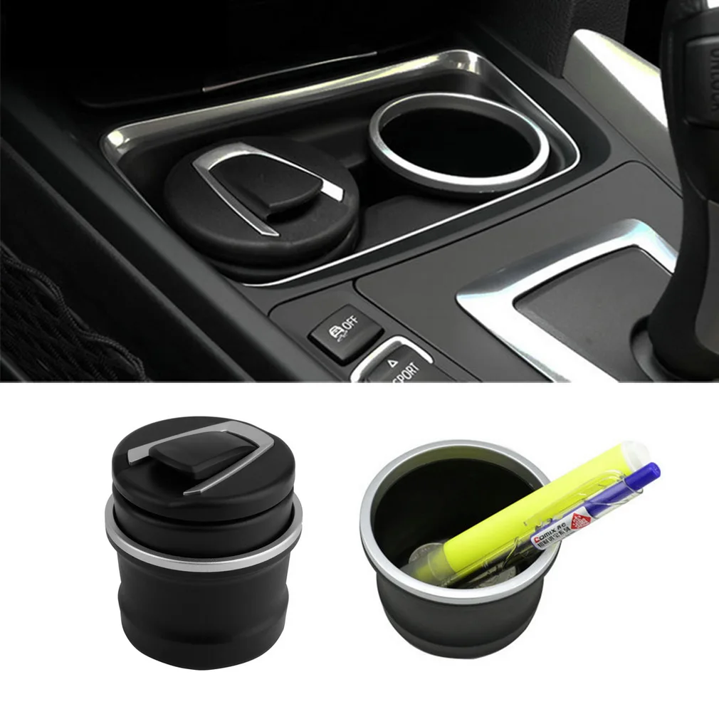 

New Arrival Fireproof Plastic Material Car Ash Tray Ashtray Storage Cup With LED for BMW 1 3 4 5 7 Series X1 X3 X5 X6