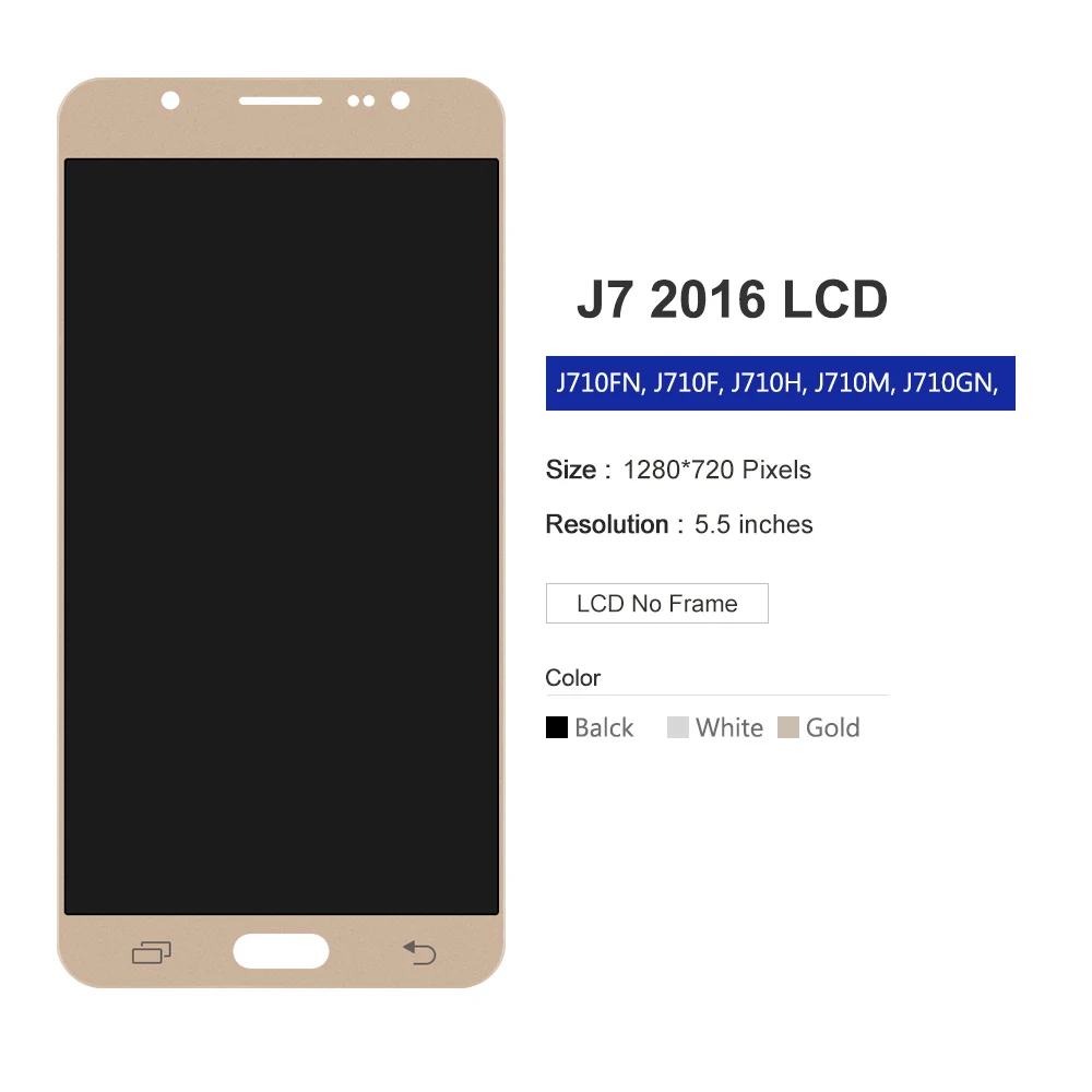 AMOLED сенсор Замена LCDs для SAMSUNG Galaxy J7 2016 J710 J710FN J710F J710M J710Y J710G ЖК дисплей сенсорный