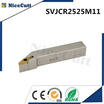 

Nicecutt SVJCR2525M11 SVJCL2525M11 External Turning Tool Holder Lathe Cutter for Turning insert VCMT Free Shipping