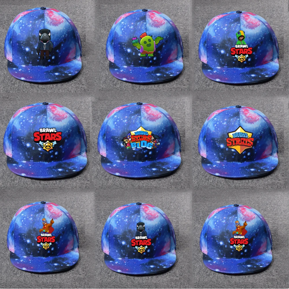 Gorra de béisbol con estampado de estrellas para hombre y niño, gorro de béisbol con estampado de Brawling Stars para deportes al aire libre, unisex, ajustable, regalo para chico