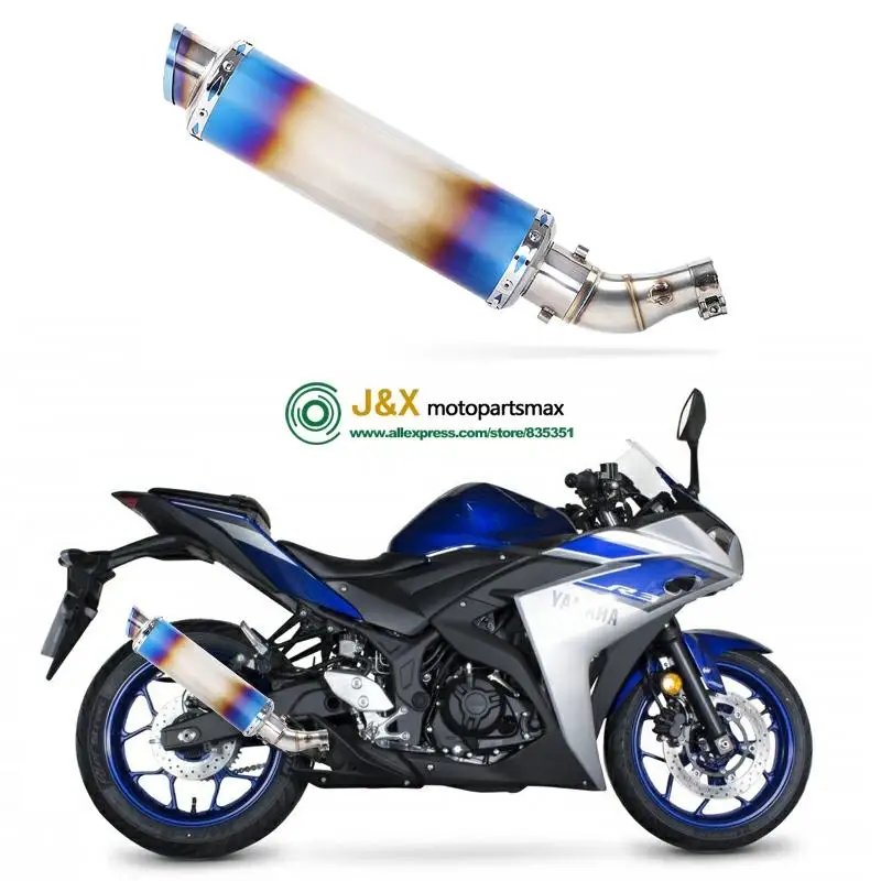 MT-03 MT03 мотоцикл глушитель трубы среднего звенья трубы Escape для YAMAHA YZF-R3 R3 R25 R30 слипоны