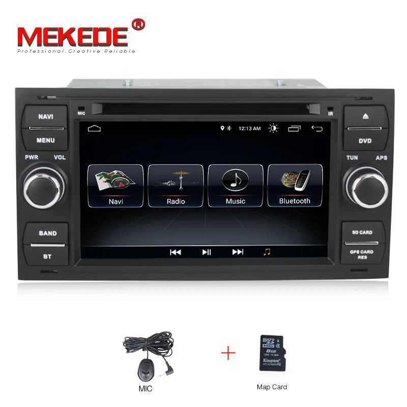 MEKEDE Android 8,1 автомобиля DVD gps навигации плеер для ford C-Max Connect Fiesta Fusion Galaxy Kuga Mondeo S-Max Focus Wi-Fi 3g - Цвет: black