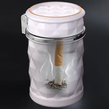 

Diamond Facet Car Ashtray Car Ashtray With Led Light Car Ashtray Auto Supplies LED Light Cigarette Ashtray White