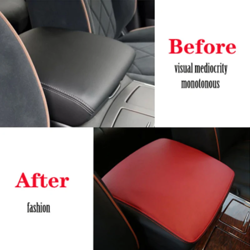 Central Armrest Box Cover For Nissan Patrol Y62 Armada 2013 2014 2015 Protective Decoration Accessories