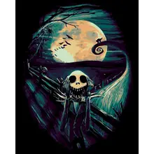 

GATYZTORY 60x75cm Frame Picture By Numbers For Adults Skeleton Oil Painting By Number Handmade Unique Gift Home Decor Arts