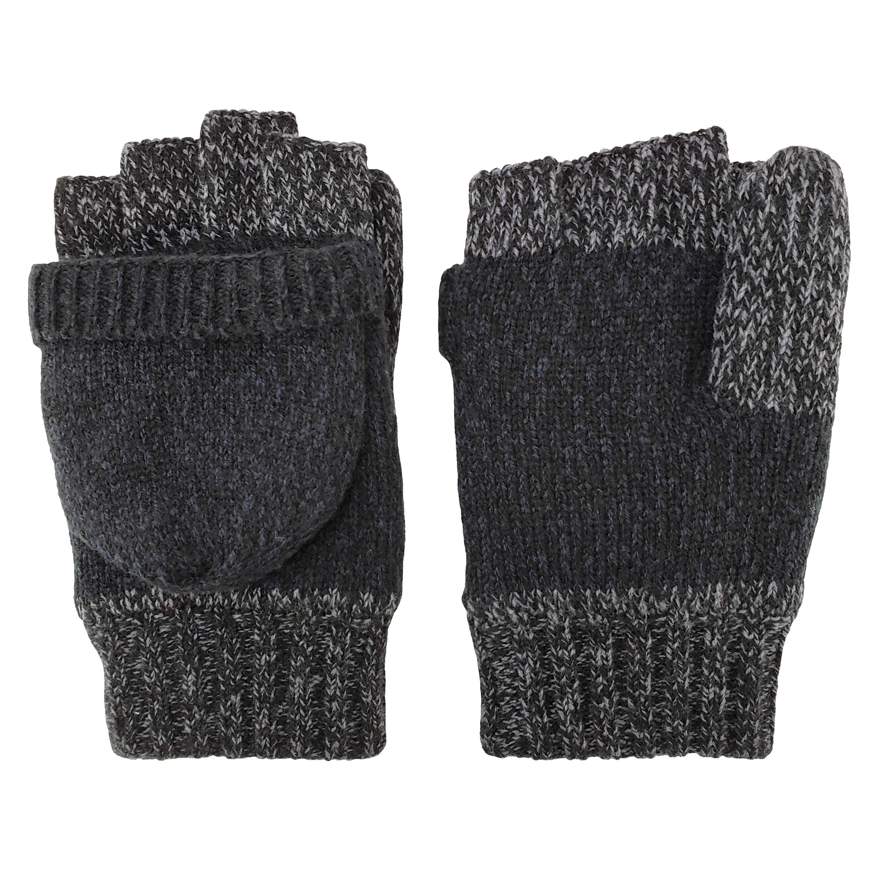 Bruceriver Mens Knit Convertible Fingerless Driving Gloves with Mitten Cover | Аксессуары для одежды