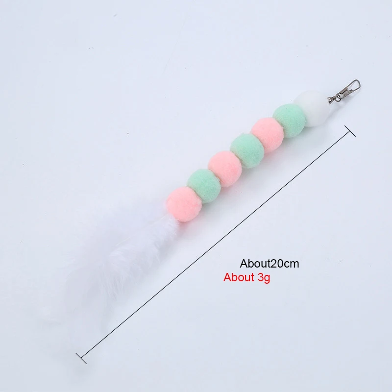 Cat Toy Feather Replacement Head Bells Feather Freely Change Combinations Multi-type For Cat Stick Telescopic Rod DIY Tools 