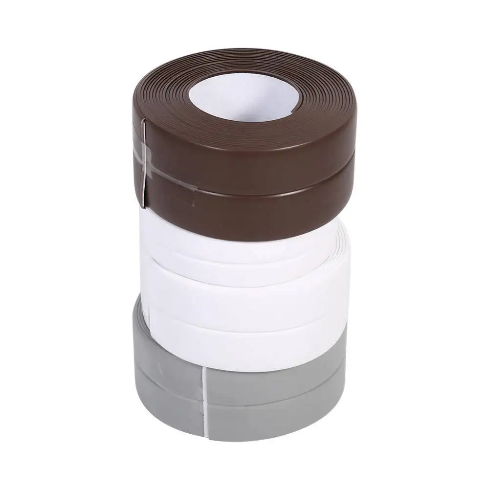

3.2mx2.2cm / 3.2mx3.8cm Anti Moisture PVC Material Kitchen Bathroom Wall Sealing Tape WC Waterproof Mold Proof Adhesive Tape