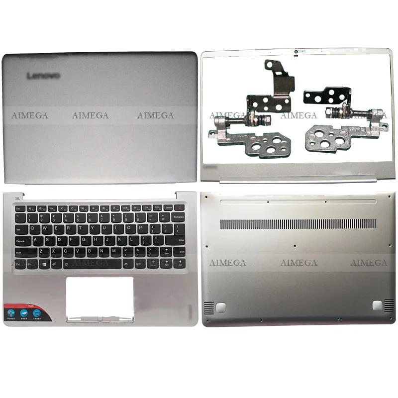 

NEW Silver Laptop LCD Back Cover/Front Bezel/Hinges/Palmrest/Bottom Case For Lenovo ideapad 710S-13 710S-13ISK 710S-13IKB