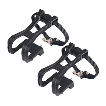 

Buckled Cycling Durable Mountain Bike Fixed Gear Nylon Toe Clip Set Strap Belt Useful Wear Resistant For Bicycle Pedal